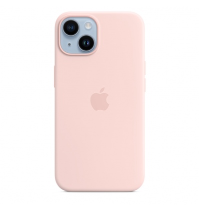 iPhone 14 Silicone Case with MagSafe - Chalk Pink