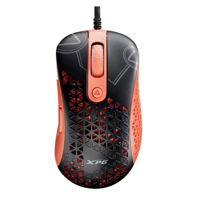 Adata XPG Slingshot Mera Edition/Herní/Optická/Pro praváky/12 000 DPI/Drátová USB/Černá-oranžová