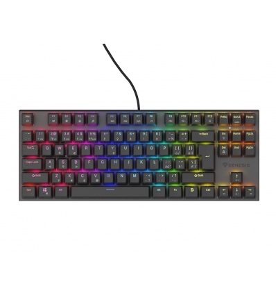 Genesis tichá herní klávesnice THOR 303/TKL/RGB/Outemu Peach/Drátová USB/CZ-SK layout/Černá