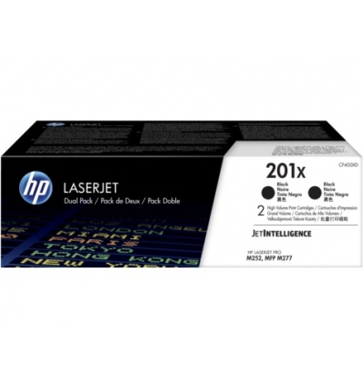 HP 201X tisková kazeta černá velká,CF400XD -2 pack