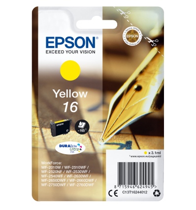 Epson Singlepack Yellow 16 DURABrite Ultra Ink