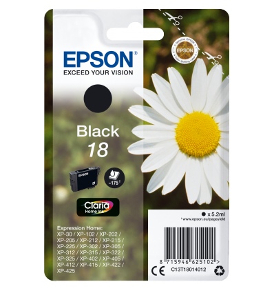 Epson Singlepack Black 18 Claria Home Ink