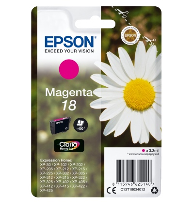 Epson Singlepack Magenta 18 Claria Home Ink