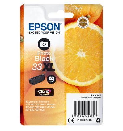 Epson Singlepack Photo Black 33XL Claria Prem. Ink