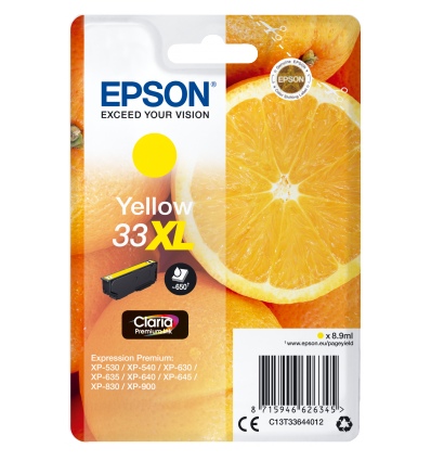 Epson Singlepack Yellow 33XL Claria Premium Ink