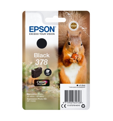 Epson Singlepack Black 378 Claria Photo HD Ink