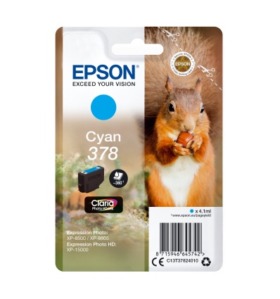 Epson Singlepack Cyan 378 Claria Photo HD Ink