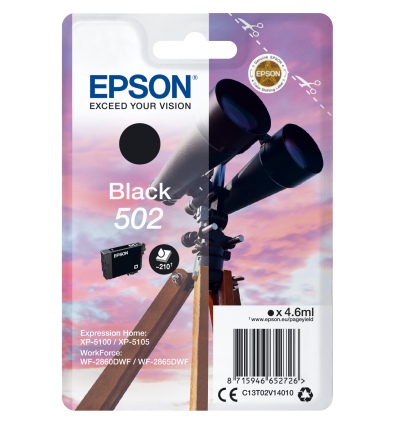 EPSON singlepack,Black 502,Ink,standard