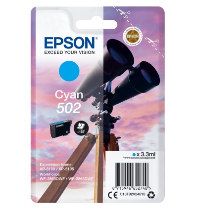 EPSON singlepack,Cyan 502,Ink,standard