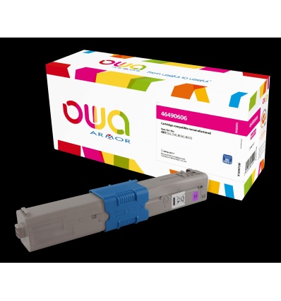 OWA Armor toner kompatibilní s OKI 46490606, 6000st, červená/magenta