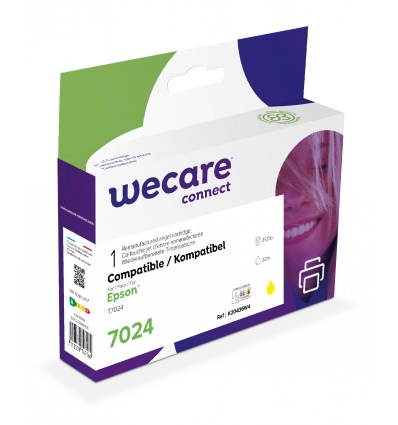 WECARE ARMOR ink kompatibilní s Epson WF4015, T70244010, 22ml, žlutá/yellow