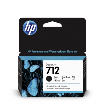 HP 712 Inkoustová náplň černá (38ml), 3ED70A