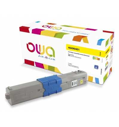 OWA Armor toner kompatibilní s OKI 46490401, 1500st, žlutá/yellow