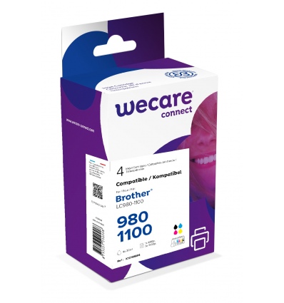 WECARE ARMOR ink kompatibilní s BROTHER LC-980/1100,černá/CMY