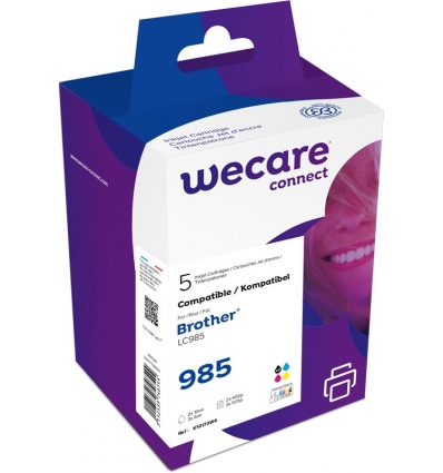 WECARE ARMOR ink kompatibilní s BROTHER LC-985,2xčerná/CMY