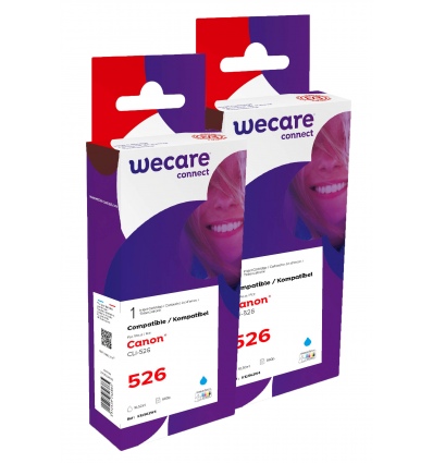 WECARE ARMOR sada ink kompatibilní s CANON CLI526C 2x10,5ml,modrá,CLI-526 C