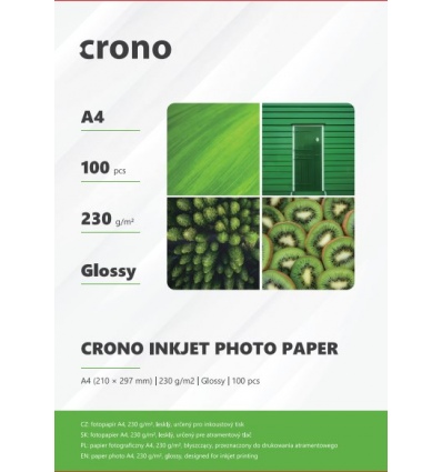 Crono PHPL4A, fotopapír lesklý, A4, 230g, 100ks