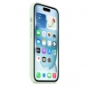 iPhone 15 Silicone Case with MS - Soft Mint