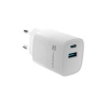 Universální USB nabíječka Natec RIBERA GaN 30W, 1X USB-A, 1X USB-C, Bílá