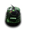 Crono CM636G/Herní/Laserová/3 200 DPI/Drátová USB/Černá-zelená