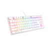 Genesis tichá herní klávesnice THOR 303/TKL/RGB/Outemu Peach Silent/Drátová USB/US layout/Bílá