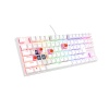 Genesis tichá herní klávesnice THOR 303/TKL/RGB/Outemu Peach Silent/Drátová USB/US layout/Bílá