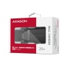 AXAGON ACU-PD20, nabíječka do sítě 20W, 1x port USB-C, PD3.0/PPS/QC4+/AFC/Apple, černá