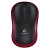 Logitech M185 nano/Kancelářská/Optická/1 000 DPI/Bezdrátová USB/Červená