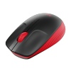 Logitech M190/Kancelářská/Optická/1 000 DPI/Bezdrátová USB/Černá-červená