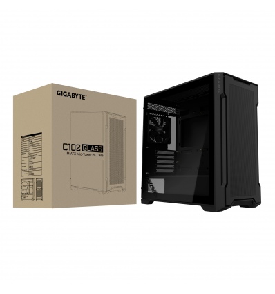 GIGABYTE C102 GLASS/Midi Tower/Transpar./Černá