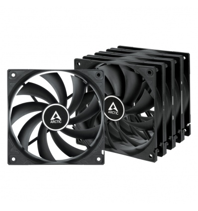 ARCTIC F12 Value Pack (Black) - ARCTIC F12 Case Fan - 120mm case fan low noise - Pack of 5pcs