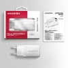 AXAGON ACU-PQ30W, Sil nabíječka do sítě 30W, 2x port (USB-A + USB-C), PD3.0/PPS/QC4+/SFC/AFC/Apple