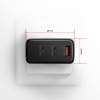 AXAGON ACU-DPQ100, GaN nabíječka do sítě 100W, 3x port (USB-A + dual USB-C), PD3.0/PPS/QC4+/Apple