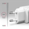 AXAGON ACU-PQ20W, nabíječka do sítě 20W, 2x port (USB-A + USB-C), PD3.0/PPS/QC4+/AFC/Apple, bílá