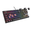 Genesis herní mechanická klávesnice THOR 303/TKL/RGB/Outemu Peach Silent/Drátová USB/US layout/Černá