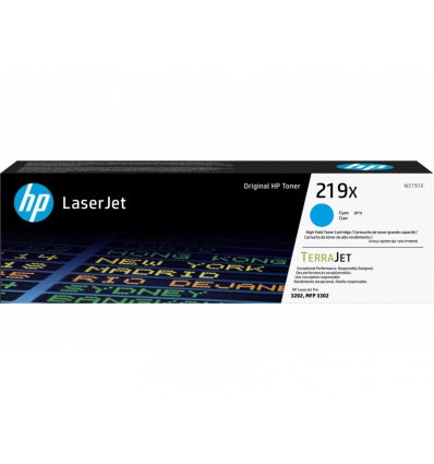 HP 219X, Azurová originální toner. kazeta, W2191X