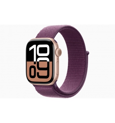 Apple Watch S10/42mm/Rose Gold/Sport Band/Plum