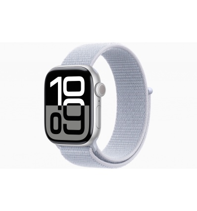 Apple Watch S10/42mm/Silver/Sport Band/Blue Cloud