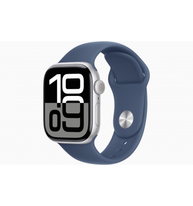 Apple Watch S10/42mm/Silver/Sport Band/Denim/-S/M