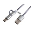 iGET G2V1 - USB kabel Micro USB/ USB - C dlouhý pro veškeré mobilní telefony, včetně odolných