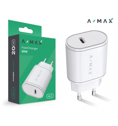 Aligator síťová nabíječka A-MAX PD 20W USB-C bílá