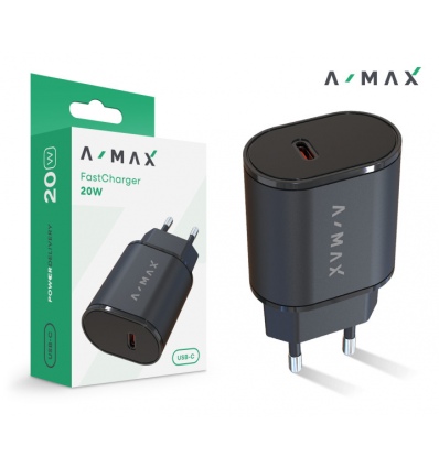 Aligator síťová nabíječka A-MAX PD 20W USB-C černá