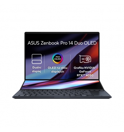 ASUS Zenbook Pro Duo 14 OLED/UX8402VU/i7-13700H/14,5"/2880x1800/T/16GB/1TB SSD/RTX 4050/W11H/Black/2