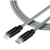 Tactical Fast Rope Aramid Cable USB-C/Lightning MFi 1m Grey