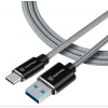 Tactical Fast Rope Aramid Cable USB-A/USB-C 2m Grey