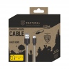 Tactical Fast Rope Aramid Cable USB-A/USB-C 2m Grey