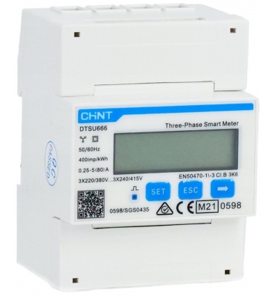 Chint Smartmeter DTSU666 / Třifázový / pro měníče Solax