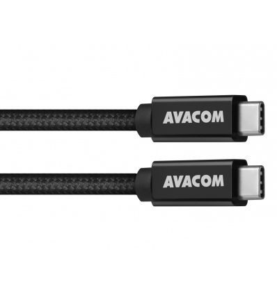 AVACOM datový a nabíjecí kabel USB Type-C - USB Type-C, 100cm, 100W E-Mark, černý