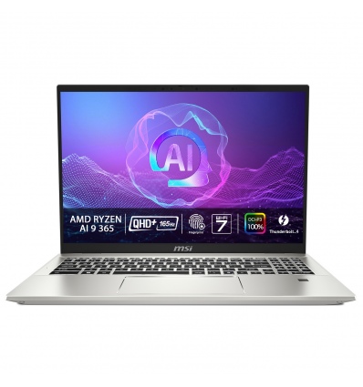 MSI Prestige/A16 AI+ A3HMG/AI9-365/16"/2560x1600/32GB/1TB SSD/AMD int/W11P/Silver/2R