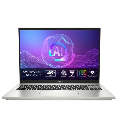 MSI Prestige/A16 AI+ A3HMG/AI9-365/16"/4K/32GB/1TB SSD/AMD int/W11P/Silver/2R